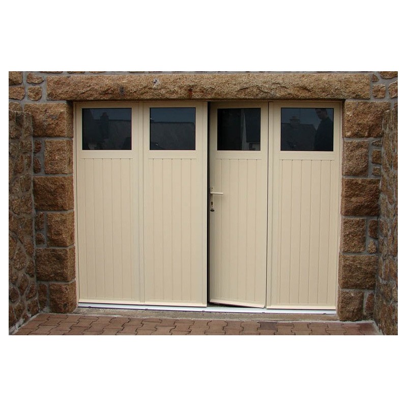 Porte de garage battante en aluminium